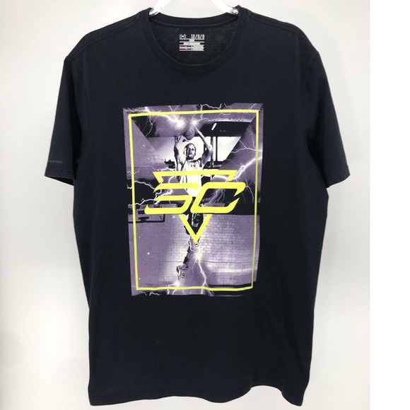Under Armour Steph Curry Short Sleeve Graphic T-Shirt Mens L - Picture 2 of 8